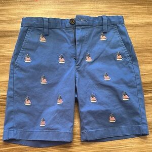 Vineyard Vines Blue Embroidered Boy’s Breaker Shorts NWOT